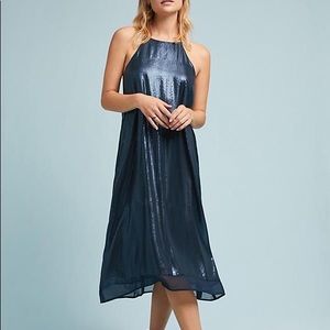 Blue Anthropologie sequin dress